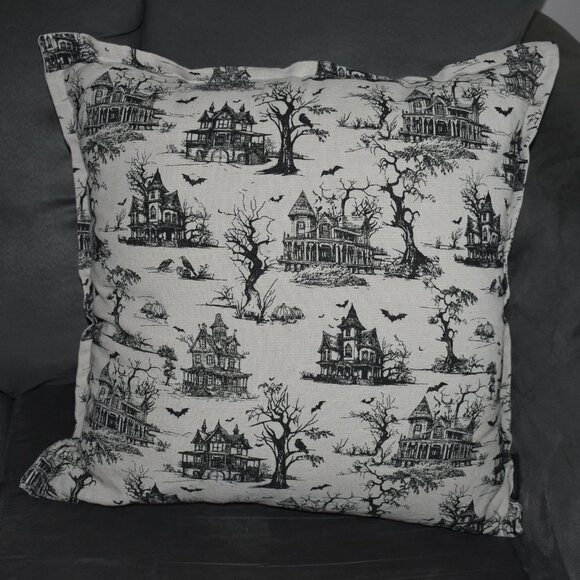 Rachel Zoe Other - Large 20x20 Cotton Spooky Haunted House Gothic Farmhouse Halloween Throw Pillow